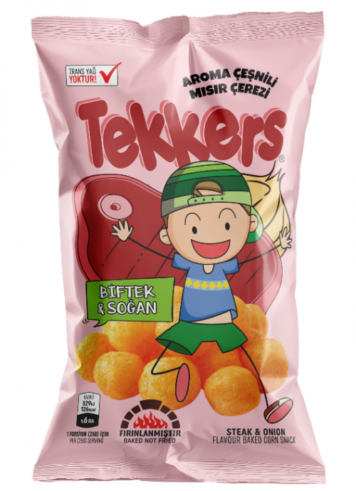 TEKKERS MISIR ÇEREZİ 35 GR BİFTEK & SOĞAN CİPS*50