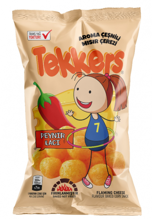 TEKKERS MISIR ÇEREZİ 35 GR PEYNİR & ACI CİPS*50