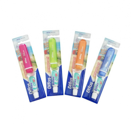 DİFAŞ TOOTHBRUSH AND TOOTHPASTE TRAVEL SET*12