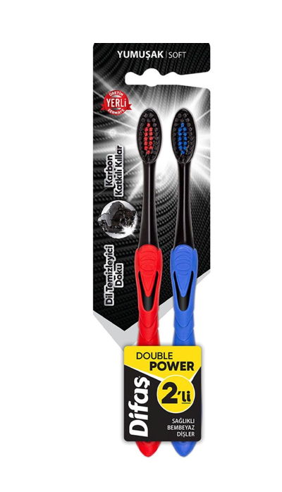 DİFAŞ DOUBLE POWER 2 PCS TOOTHBRUSH (MEDIUM HARD)*12