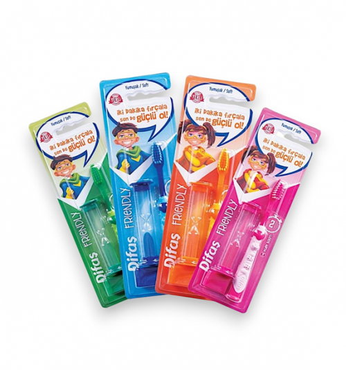 DİFAŞ FRIENDLY TOOTHBRUSH CHILDREN'S HOURGLASS FREDI*12