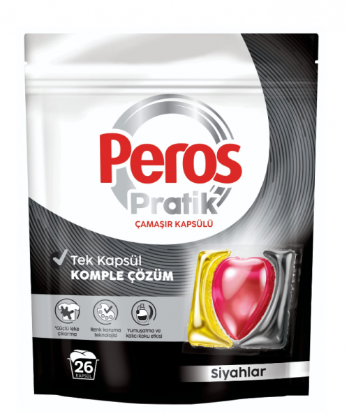 PEROS LAUNDRY DETERGENT 26 PCS BLACK CAPSULES*6