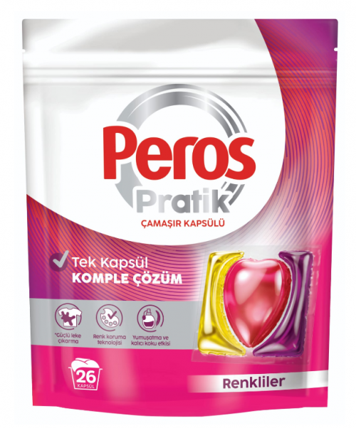PEROS LAUNDRY DETERGENT 26 PCS COLORFUL CAPSULES*6