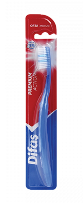 DİFAŞ PREMIUM ACTION TOOTHBRUSH (MEDIUM HARD)*12