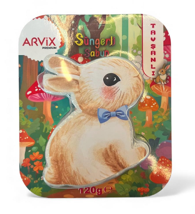 ARVIX PREMIUM SPONGE RABBIT SOAP 120 GR*30
