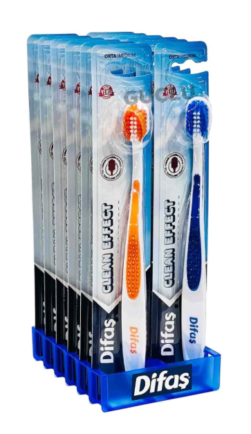 DİFAŞ TOOTHBRUSH CLEAN EFFECT (MEDIUM HARD)*12