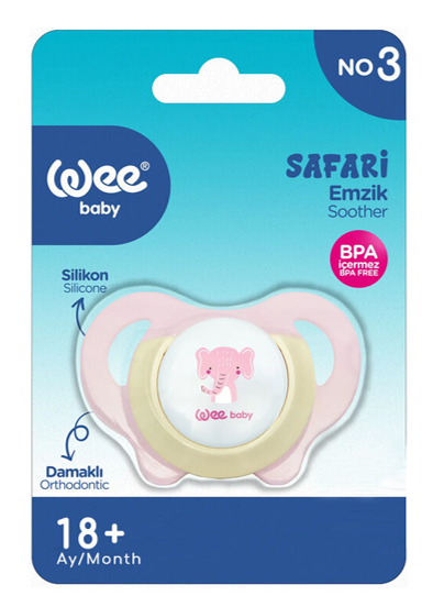 WEE BABY (948) SAFARI pacifier NO:3*6