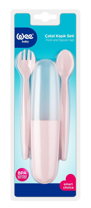 WEE BABY (134) FORK AND SPOON SET WITH STORAGE BOX*6