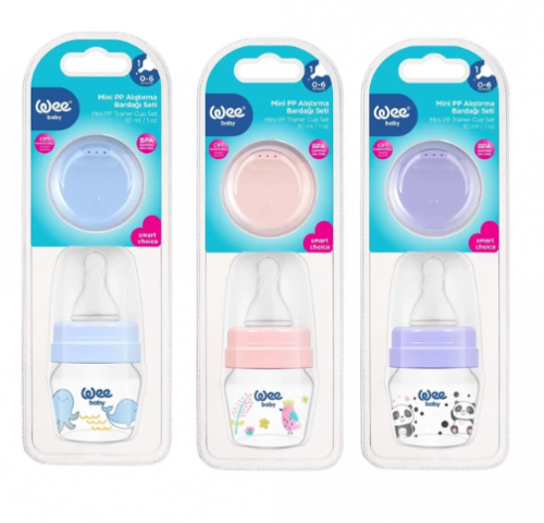 WEE BABY (778) MINI PP TRAINING CUP SET 30 ML*6