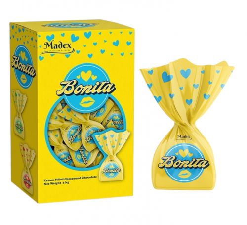MADEX 2 KG BONITA SINGLE CREAMY FILLING COCOA CHOCOLATE (BLUE)*6