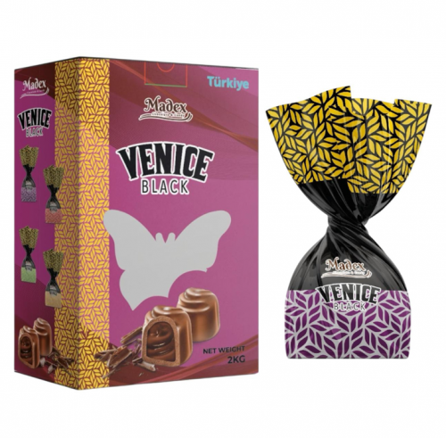MADEX 2 KG VENICE BLACK CREAM FILLING COCOA CHOCOLATE (PINK)*6