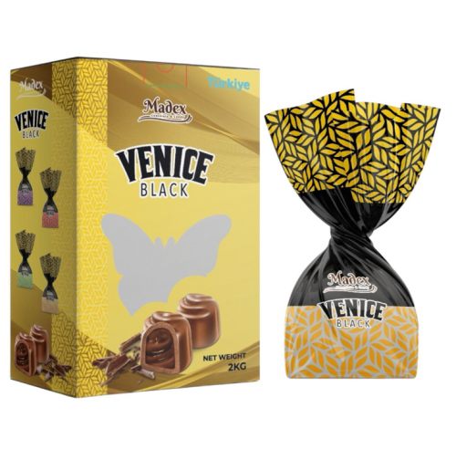 MADEX 2 KG VENICE BLACK CREAM FILLING COCOA CHOCOLATE (YELLOW)*6