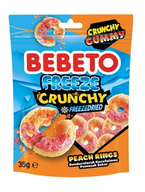BEBETO 35 GR FREEZE PEACH RINGS*12