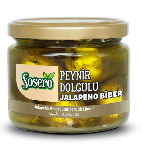 SOSERO CHEESE FILLING. JALAPENO PEPPER 290 GR JAR *12