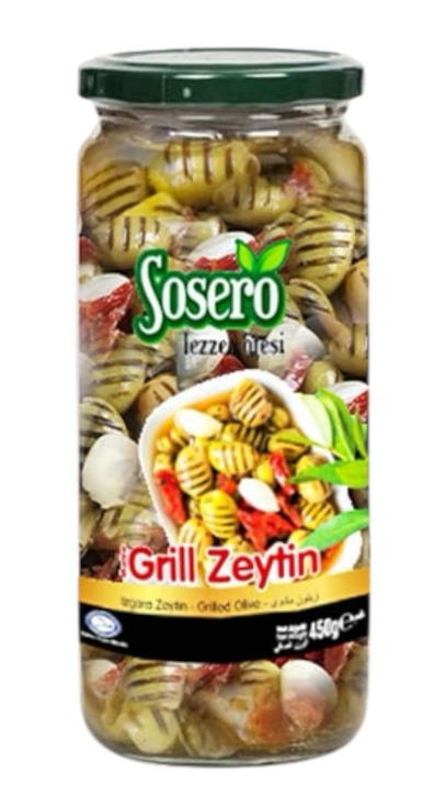 SOSERO GRILL OLIVES 450 GR JAR*12