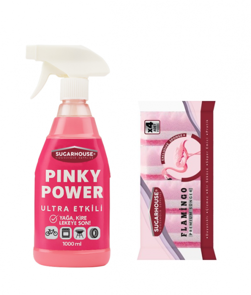 SUGAR HOUSE PINK POWER 1000 ML + FLAMINGO SPONGE *6