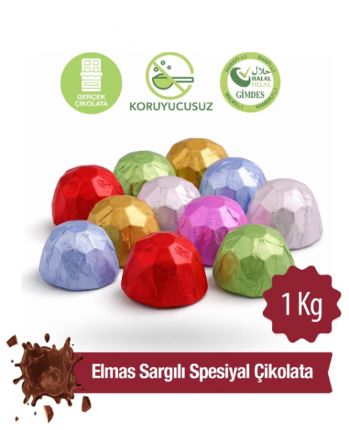 MILAT (5015) WRAPPED DIAMOND PLAIN CHOCOLATE. 1 KG*5