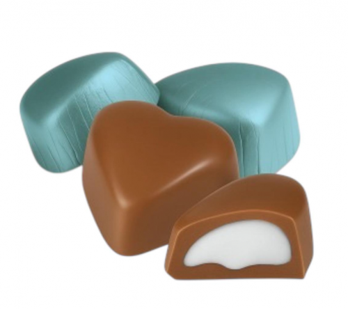 MILAT (5025) HEART COCONUT FRUIT FILLED MILK CHOCOLATE 1 KG*5