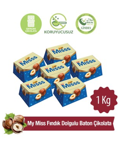 MİLAT (5003) MY MISS BATON CHOCOLATE WITH HAZELNUT.1 KG*5