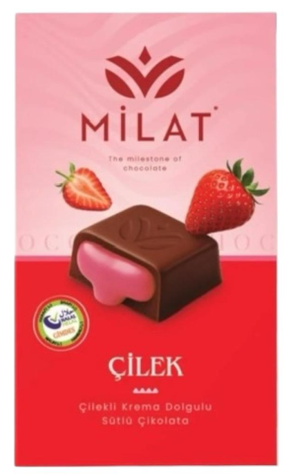 MILAT (1610) STRAWBERRY FILLED MILK CHOCOLATE 60 GR*12