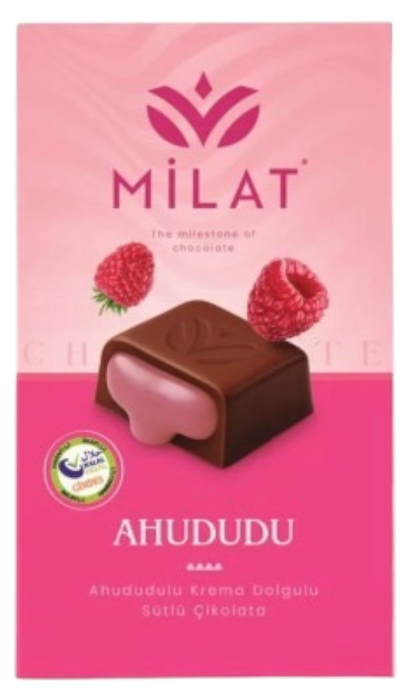 MILAT (1609) RASPBERRY FILLED MILK CHOCOLATE 60 GR*12