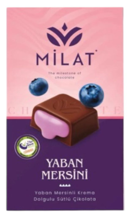 MILAT (1616) BLUEBERRY FILLED MILK CHOCOLATE 60 GR*12