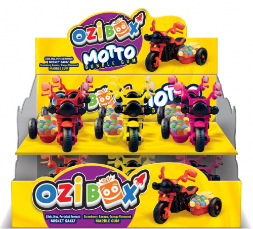 OZIBOX SUGAR-FLAVORED GUM 15 GR MOTORCYCLE*12