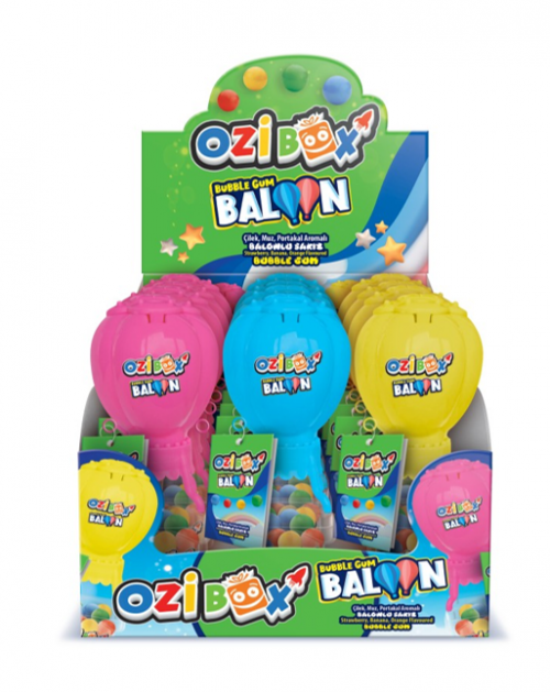 OZIBOX SWEET CHEWING GUM 20 GR BUBBLE GUM BALLOON *12