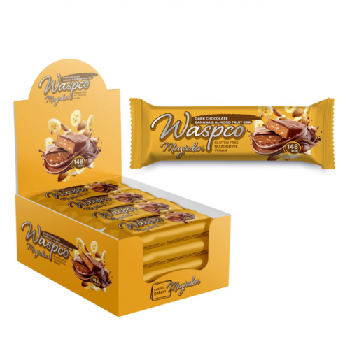WASPCO 35 GR CHOCOLATE COATED BANANA ALMOND BAR*12