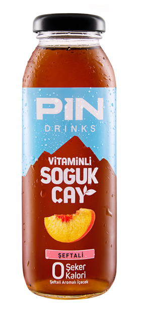 PIN DRINKS 250 ML VITAMINIZED PEACH GLASS*24