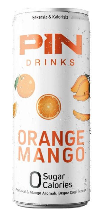 PIN DRINKS 250 ML ORANGE MANGO CAN*24