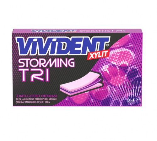 VIVIDENT 33 GR WALLET STORMING RASPBERRY LEMONADE*18