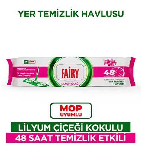 FAIRY 50-PACK FLOOR CLEANING TOWEL MOP LILYUM*6