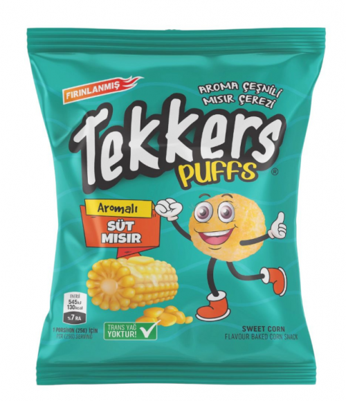 TEKKERS PUFFS 14 GR SÜT MISIR CİPS*80