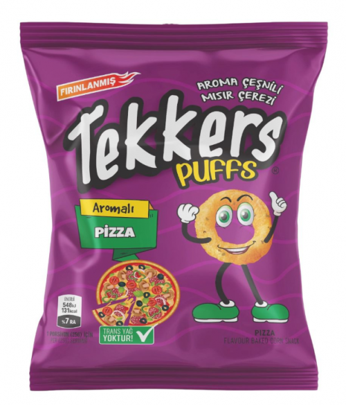 TEKKERS PUFFS 14 GR PİZZA AROMALI CİPS*80