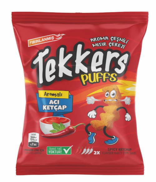 TEKKERS PUFFS 14 GR ACI KETÇAP CİPS*80