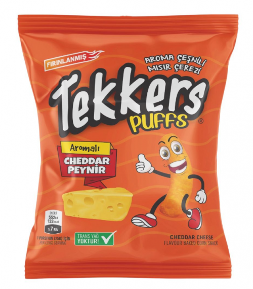 TEKKERS PUFFS 18 GR CHEDDAR PEYNİRLİ CİPS*60