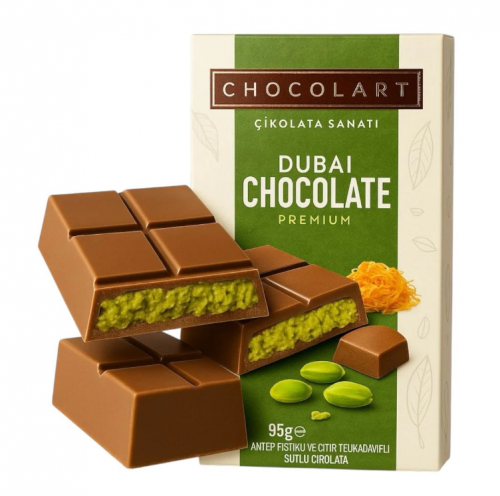 CHOCOLART PISTACHIO DUBAI CHOCOLATE 95 GR*6