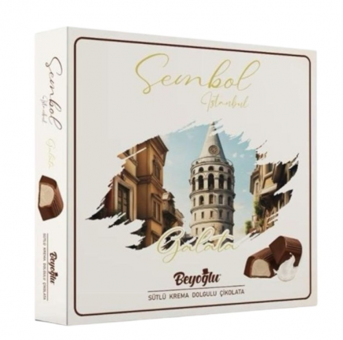 Beyoğlu Symbol Istanbul. Galata Milk Chocolate with Cream Filling. 300 gr * 12