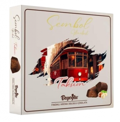 Beyoğlu Symbol Istanbul. Taksim Hazelnut Cream Filled Chocolate. 300 gr * 12