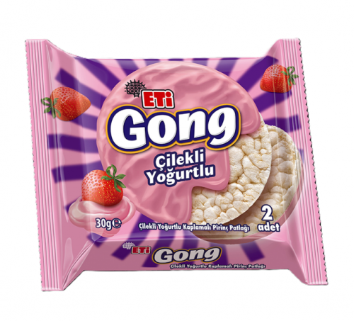 ETİ (7486013) GONG ENROBÉ DE FRAISE/YAOURT 30 GR*24