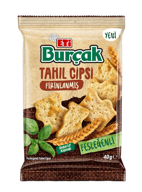 ETİ (6713270) Chips de céréales Burcak au basilic 40 g*14
