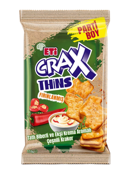 ETİ (6211766) CRAX THINS CRÈME AU POIVRE AIGRE-DOUCE 110 GR*14