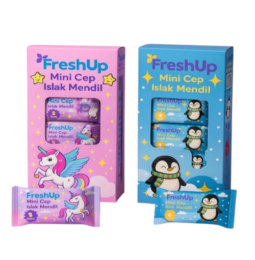 FRESH UP 8 PCS MINI WET POCKET WIPES*60
