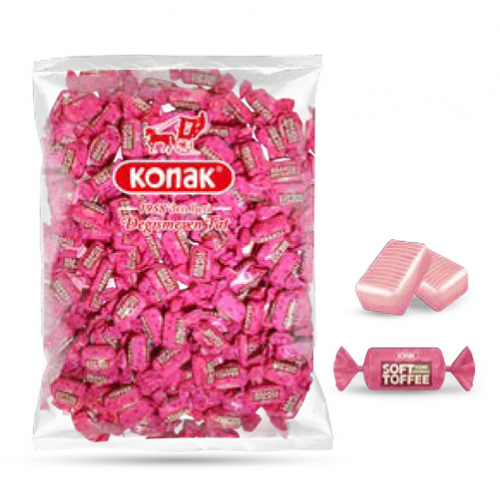 KONAK SOFT MEYVE AROMALI VİŞNE TOFFEE 1 KG*5