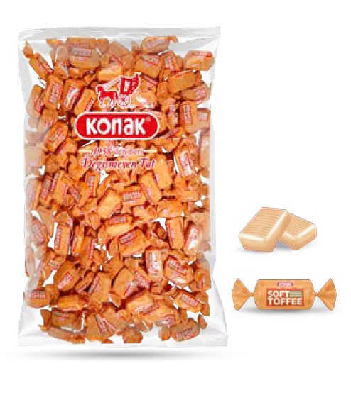 KONAK SOFT MEYVE AROMALI PORTAKAL TOFFEE 1 KG*5