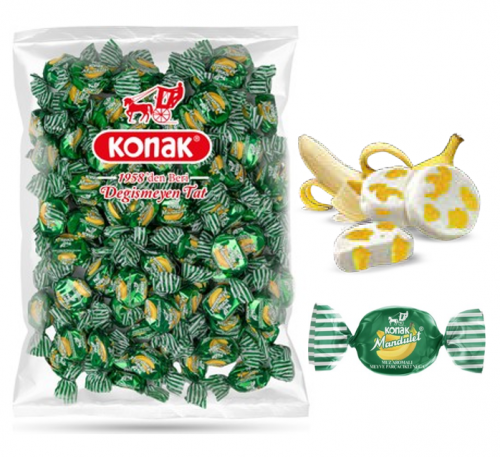 KONAK MANDULET MUZ PARÇACIKLI ŞEKER 1 KG*5
