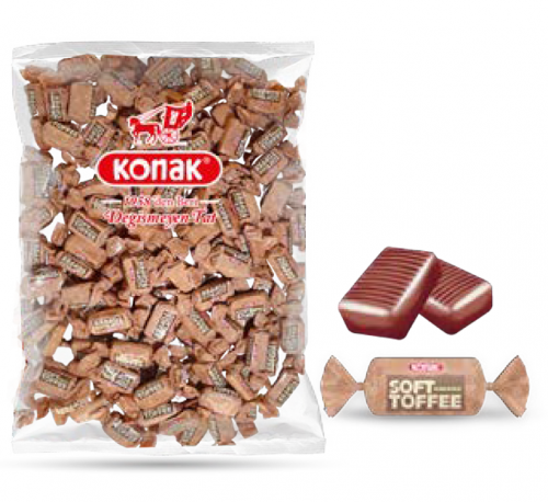 KONAK SOFT MEYVE DOLGULU KAKAOLU TOFFEE 1 KG*5