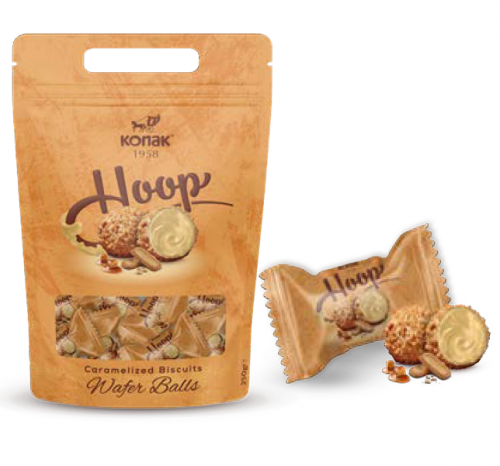 KONAK HOOP KARAMELİZE BİSKÜVİLİ TOP GOF.250 GR*12