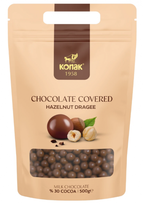 KONAK SÜTLÜ ÇİKOLATA KAPLI FINDIK DRAJE 500 GR*12